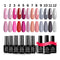 BabeNail Gel Nail Polish 12 Colors Box With Glossay Top Coat And base & Matte Top Coat Nude Gray Pink Glitter Nail Polish Soak Off 21+ Days Long Lasting Nail Gel Polish