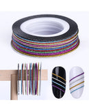 1MM Glitter 10 Nail Tapes (NA-132)