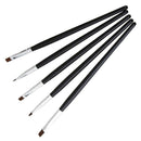 5Pcs Nails Art Brush Pattern Phototherapy Acrylic UV Gel Extension Builder Coating Painting Pen Manicure Accessories Tool Ongle