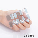 Fashionable Blue Diamonds Nail Art Stickers Collection Manicure DIY Nail Polish Strips Wraps for Party Decor Nail Stickers