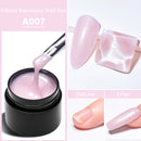 MEET ACROSS 7ml Clear Non Stick Hand Solid Extension Nail Gel Polish Carving Flower Nail Art Building UV Gel Acrylic Varnish