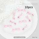 10PCS 3D Metal 8mm Ballet Shoes Pink Ribbon Bowknot Nail Charms Kawaii Korean&French Bow Nails Decoration Jewelry Accessory New