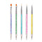 5Pcs/Set Dual End Nail Art Dotting Pen Acrylic Drawing Liner Flower Brush Rhinestone Crystal UV Gel Painting Manicure Tool Nail