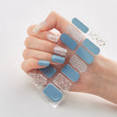 Fashionable Blue Diamonds Nail Art Stickers Collection Manicure DIY Nail Polish Strips Wraps for Party Decor Nail Decals