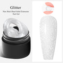 MEET ACROSS 7ml Clear Non Stick Hand Solid Extension Nail Gel Polish Carving Flower Nail Art Building UV Gel Acrylic Varnish