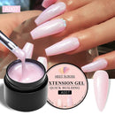 MEET ACROSS 8ML Quick Extension Nail Gel Vernis Nude Milk White Gel Nail Polish UV Semi Permanent Nails Art For Manicure Tools