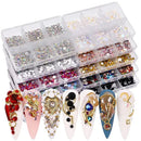 6 Grid Nail Rhinestone Box Mix color SP0408-08