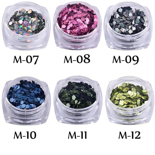 6 Colors Sequins Sot For Nail Decoration