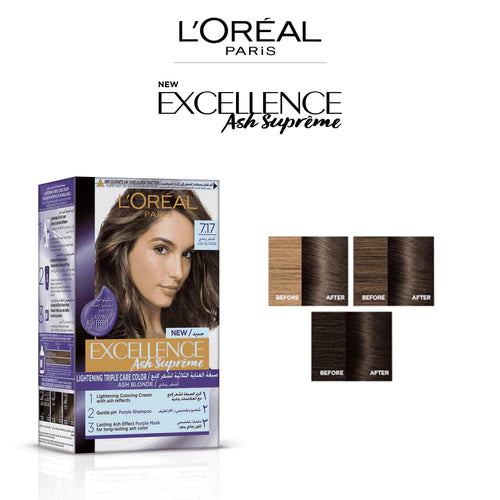 L'oreal Paris Excellence Ash Supreme Cool Pearl Blonde 7.17