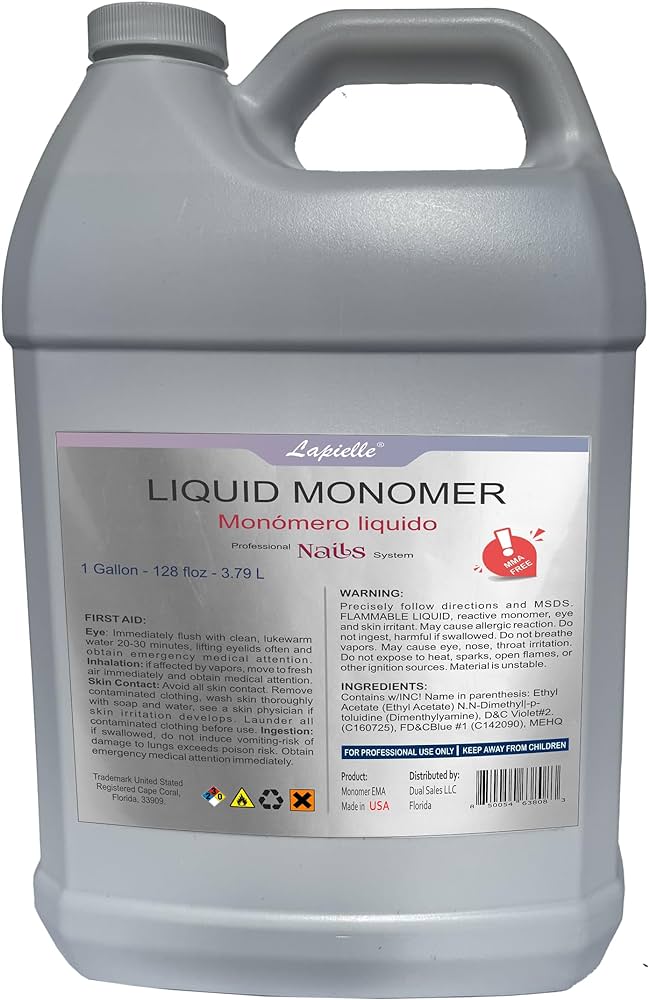 Acrylic Liquid Monomer Professional - 1 Liter Bottle USA Quality