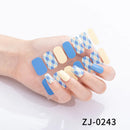 Fashionable Blue Diamonds Nail Art Stickers Collection Manicure DIY Nail Polish Strips Wraps for Party Decor Nail Stickers