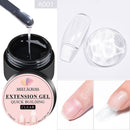 MEET ACROSS 7ml Clear Non Stick Hand Solid Extension Nail Gel Polish Carving Flower Nail Art Building UV Gel Acrylic Varnish