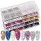 Box 3D Crystal Nail Art Rhinestone Gold Silver Clear All Color Bottom Flat Mixed Shape DIY Nail Art Decoration In 6 Grids