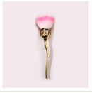 Rose Nail Dust Brush For Manicure Flower Nail Accesories Tools Popular Round Small Gel Polish Cleaning Brushes