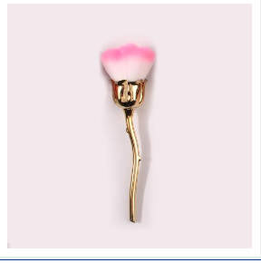 Rose Nail Dust Brush For Manicure Flower Nail Accesories Tools Popular Round Small Gel Polish Cleaning Brushes