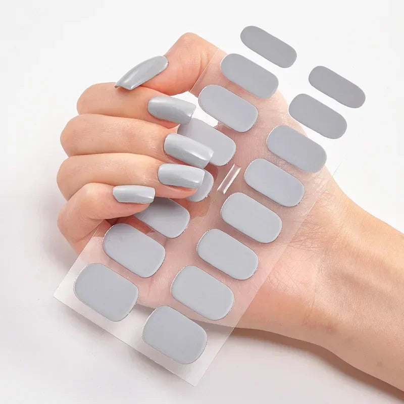 Sanuxc Nail Sticker High Quality Use 100% Nail Gel Polish Sticker Accept Spot Nail Art Stickers for Nails Manicure Set