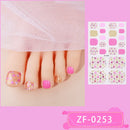 French Fake Toe Nails Set Press on Short Wearable False Nail Acrylic Nail Kits Nude Color Feet Nail Tips Removable Sticker