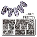 BORN PRETTY Stamping Plates Nail Art Template BP-L045