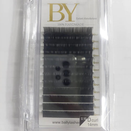 Bally Lashes Eyelash Extension Tray 14mm - 0.10 D Curl Soft Eyelash Extension