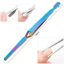 1Pc Multifunction Stainless Steel Nail Art Shaping Tweezers Cross Nail Clip Nail Art Tool Professional New Manicure Tools Uñas