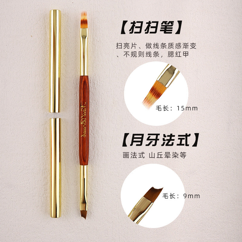 Dual-ended Acrylic Nail Brush Nail Art Brushes Gel Nail Polish Liner Flower Painting Drawing Manicure Tools Nail Brushes Nails