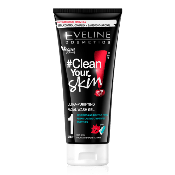 EVELINE Clean Your Skin Ultra Purifying Facial Wash Gel 200 ML