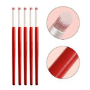 1/2Pcs Nail Gradient Brush Set with Red Wooden Handle Nails Drawing Brush UV Gel Pen Nail Halo Gradient Pen Brushed Soft Pen New