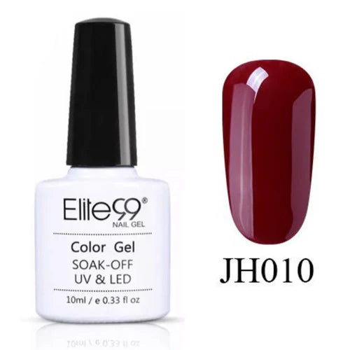 Elite 99 Wine Red Series Semi Permanent UV Nail Gel 10ML Color -