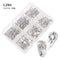 Box 3D Crystal Nail Art Rhinestone Gold Silver Clear All Color Bottom Flat Mixed Shape DIY Nail Art Decoration In 6 Grids