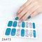 Gel Nail Strips Patch Sliders Flowers Gradient Color Adhesive Full Cover Gel Nail Stcikers UV Lamp Semi-Cured Manicure 14 Tips