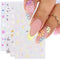 Nail Art Decals Summer Daisy White Florals Petals Flowers Leaves Nail Stickers Manicure Decoration For Nail Tips Beauty