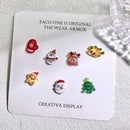 10Pcs Christmas Cartoon Nails Decoration Santa Claus,Elk,Bell,Tree Resin Nail Charms Cute Jewelry Part Decoration Accessories