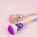 Rose Nail Dust Brush For Manicure Flower Nail Accesories Tools Popular Round Small Gel Polish Cleaning Brushes