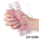 Glitter Nude Semi Cured Gel Nail Patch Stickers for Lamp Cured Nail Gel Polish Strips Full Cover Nail Wraps Manicure Foil