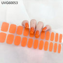 Long Lasting Semi-Cured Gel Nail Nude Patch Slider Adhesive Waterproof Aurora Full Cover Gel Nail Sticker UV Lamp Needed Nails