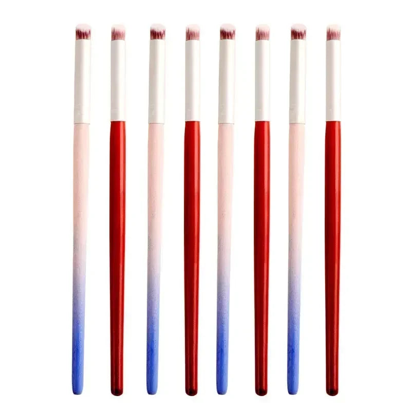 1/2Pcs Nail Gradient Brush Set with Red Wooden Handle Nails Drawing Brush UV Gel Pen Nail Halo Gradient Pen Brushed Soft Pen New