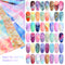 MEET ACROSS 7ml Nail Art Transfer Foil Gel Nail Polish Set Starry Sky Paper Adhesive Gel Lacquer Tools For Manicure Decoration