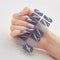 Fashionable Blue Diamonds Nail Art Stickers Collection Manicure DIY Nail Polish Strips Wraps for Party Decor Nail Decals