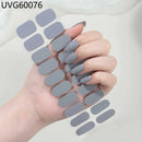 Long Lasting Semi-Cured Gel Nail Nude Patch Slider Adhesive Waterproof Aurora Full Cover Gel Nail Sticker UV Lamp Needed Nails