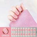 New Ins Woman DIY Manicure UV Gel Nail Stickers Non Baking Lamp 20 Finger Adhesive Nail Sticker Full Paste Semi Cured Nail Wraps