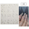 Golden Wave Line 3D Nail Sticker Marble Blue Geometry Abstract Nail Art Sliders French Liner Decals Manicure Decorations