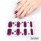 Gel Nail Strips Patch Sliders Flowers Gradient Color Adhesive Full Cover Gel Nail Stcikers UV Lamp Semi-Cured Manicure 14 Tips