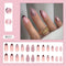 Long Stiletto False Nails wave Peals Wearable decorated French Fake Nails Press On Nails Leopard print Almond Manicure Tip