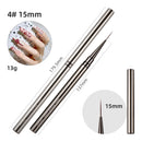 Nail Liner Brush Set Drawing Line Stripe Painting Flower Pen Metal Handle Nail Brushes Nail Art Manicure Tool New 6/9/12/15/18mm