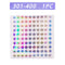 Nail Polish Bottle Number Number Sticker Circular Laser Waterproof Coded Album Label 1-500 Serial Number Nail Stickers Nail Wrap