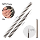 NEW 6/9/12/15/18mm Nail Liner DIY Drawing Painting Flower Line Stripes Pen Metal Handle Nail Art Brush with Cover Nail Brushes