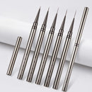 NEW 6/9/12/15/18mm Nail Liner DIY Drawing Painting Flower Line Stripes Pen Metal Handle Nail Art Brush with Cover Nail Brushes