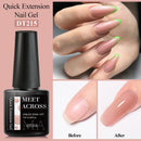 MEET ACROSS 8ML Quick Extension Nail Gel Vernis Nude Milk White Gel Nail Polish UV Semi Permanent Nails Art For Manicure Tools