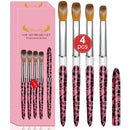 4pcs Kolinsky Acrylic Nail Brush Set Size Acrylic Powder Application Brushes Art Extension & Carving Salon Home Uñas