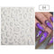 Golden Wave Line 3D Nail Sticker Marble Blue Geometry Abstract Nail Art Sliders French Liner Decals Manicure Decorations